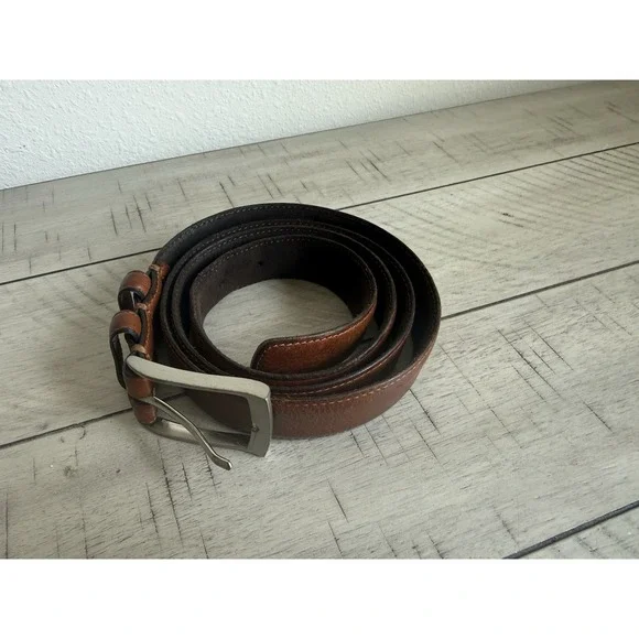 Florsheim mens belt Genuine Italian leather Made In Italy brown Sz 42/105 - Picture 4 of 10